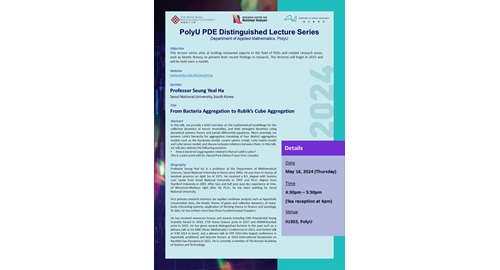 PolyU PDE DL series by Prof Seung Yeal HaMay 16 2024