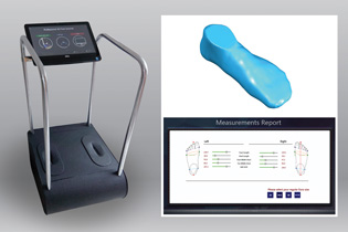 3D foot scanner and its measurement display