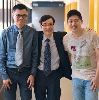 Research team members (From left): Dr Yuan Jikang, Prof. Daniel Lau and Mr Qian Jiasheng