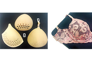 产品由三个专利部分组成：义乳、夹扣和特制胸围。
