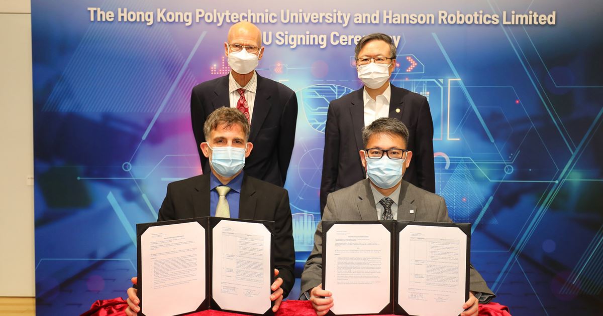 Hong University Robotics PolyU and Hanson Robotics inaugurate the Centre for Humanistic ...