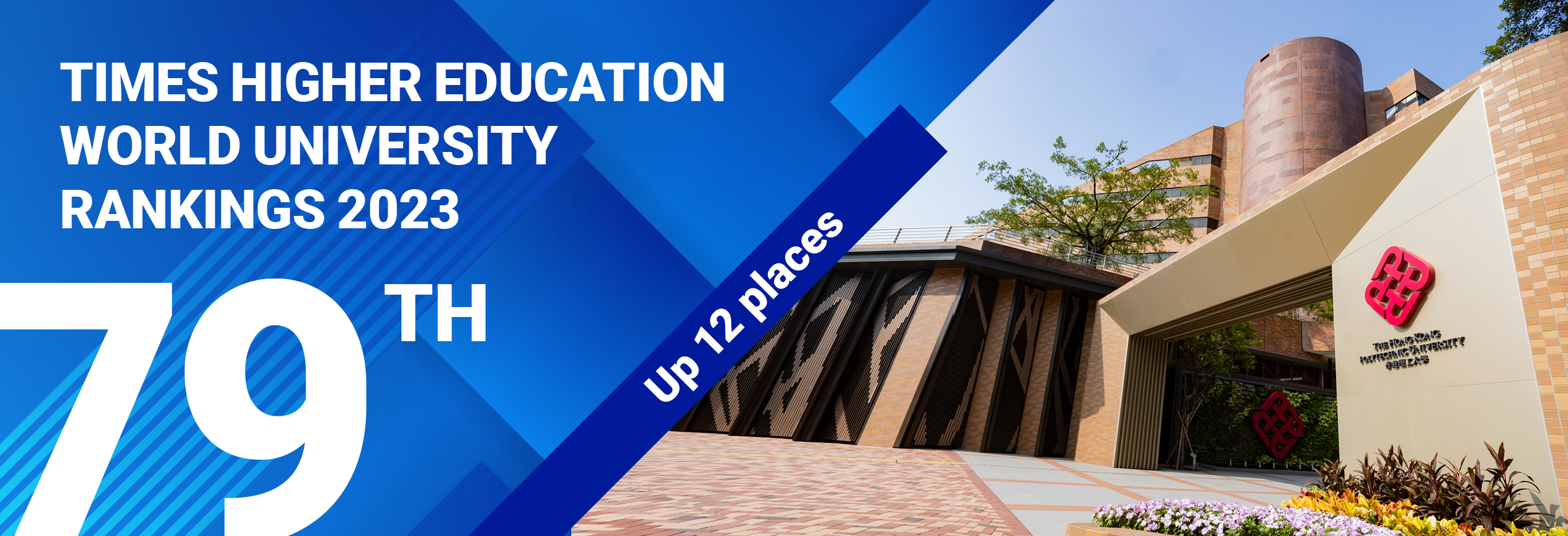 Times Higher Education World University Rankings 2023: PolyU ranks 79th in the world, up 12 places from the 2022 rankings