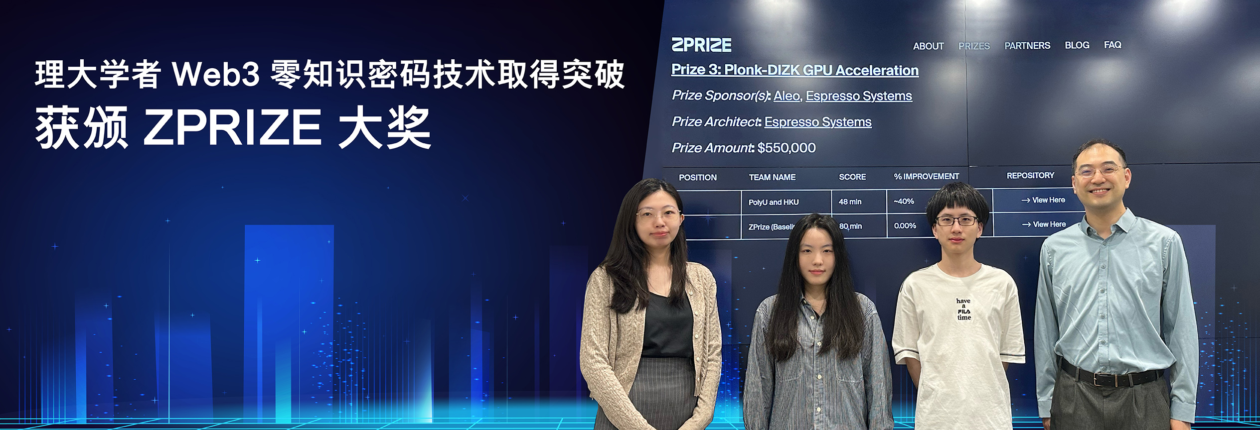 理大学者Web3零知识密码技术取得突破　获颁ZPRIZE大奖