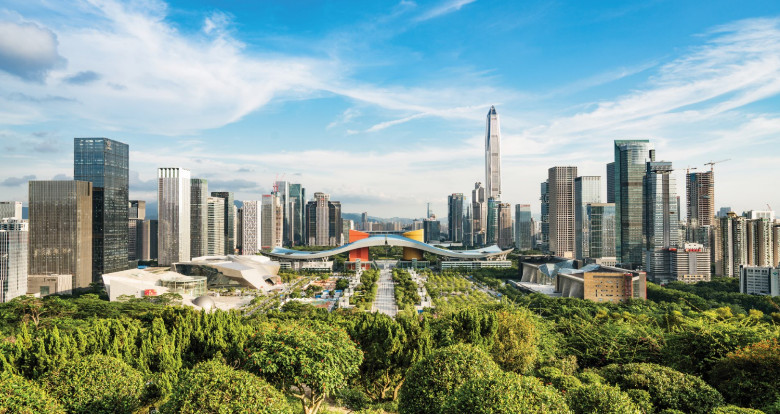 中國深圳市的天際線