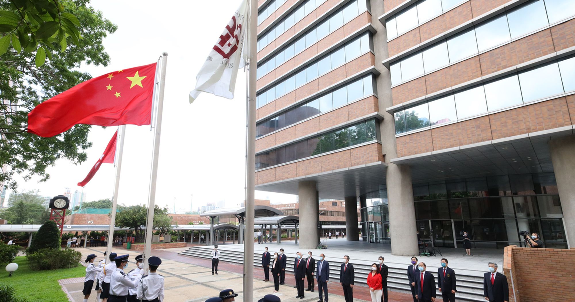 PolyU flag-raising ceremony in commemoration of the 24th anniversary of ...