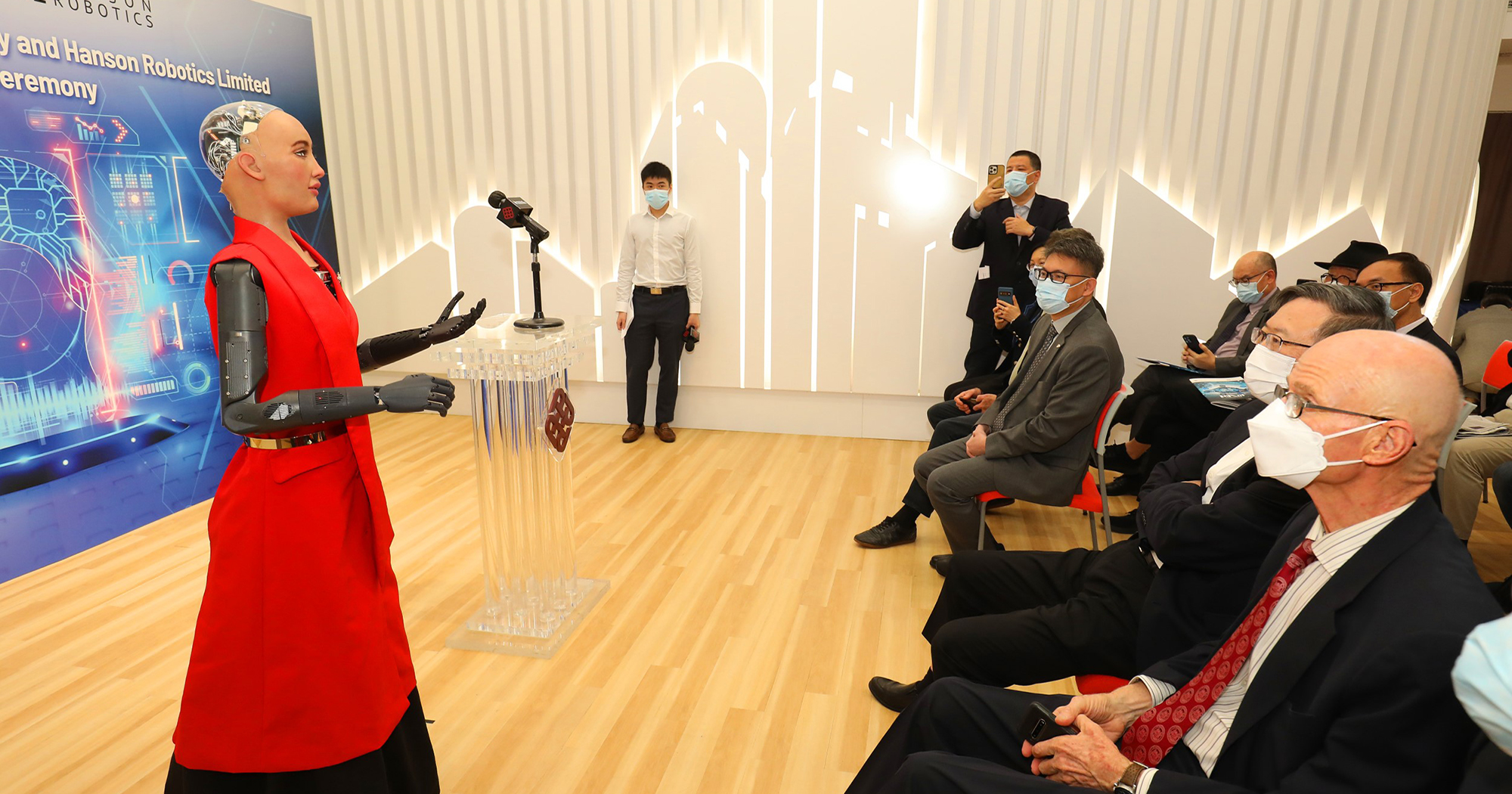 Hong University Robotics PolyU and Hanson Robotics inaugurate the Centre for Humanistic ...