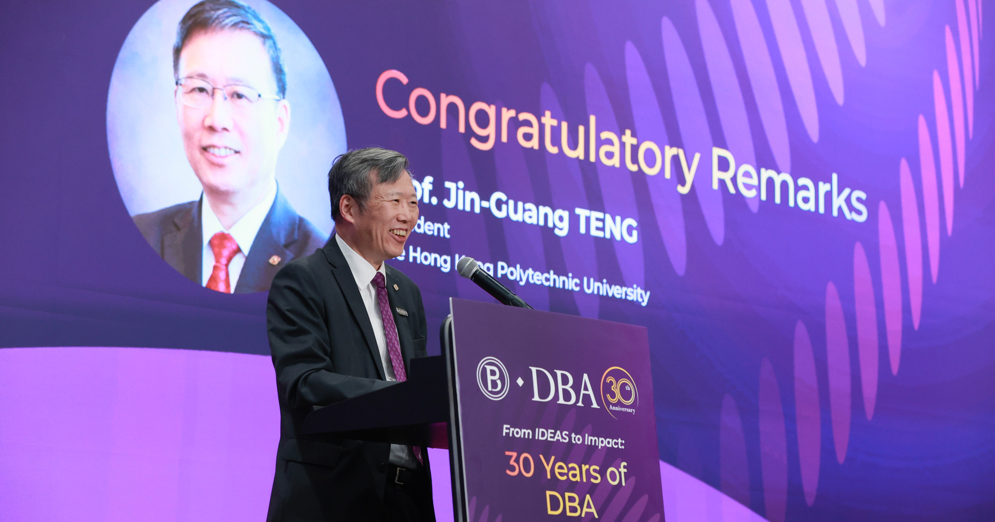 Prof. Jin-Guang Teng stated that PolyU was committed to fostering innovation in teaching. Through the PolyU Education 4.0 initiative, the University is harnessing AI and smart technologies to create a more student-centred learning and teaching environment, empowering students to become better learners and strengthening Hong Kong’s position as a leading international post-secondary education hub.
