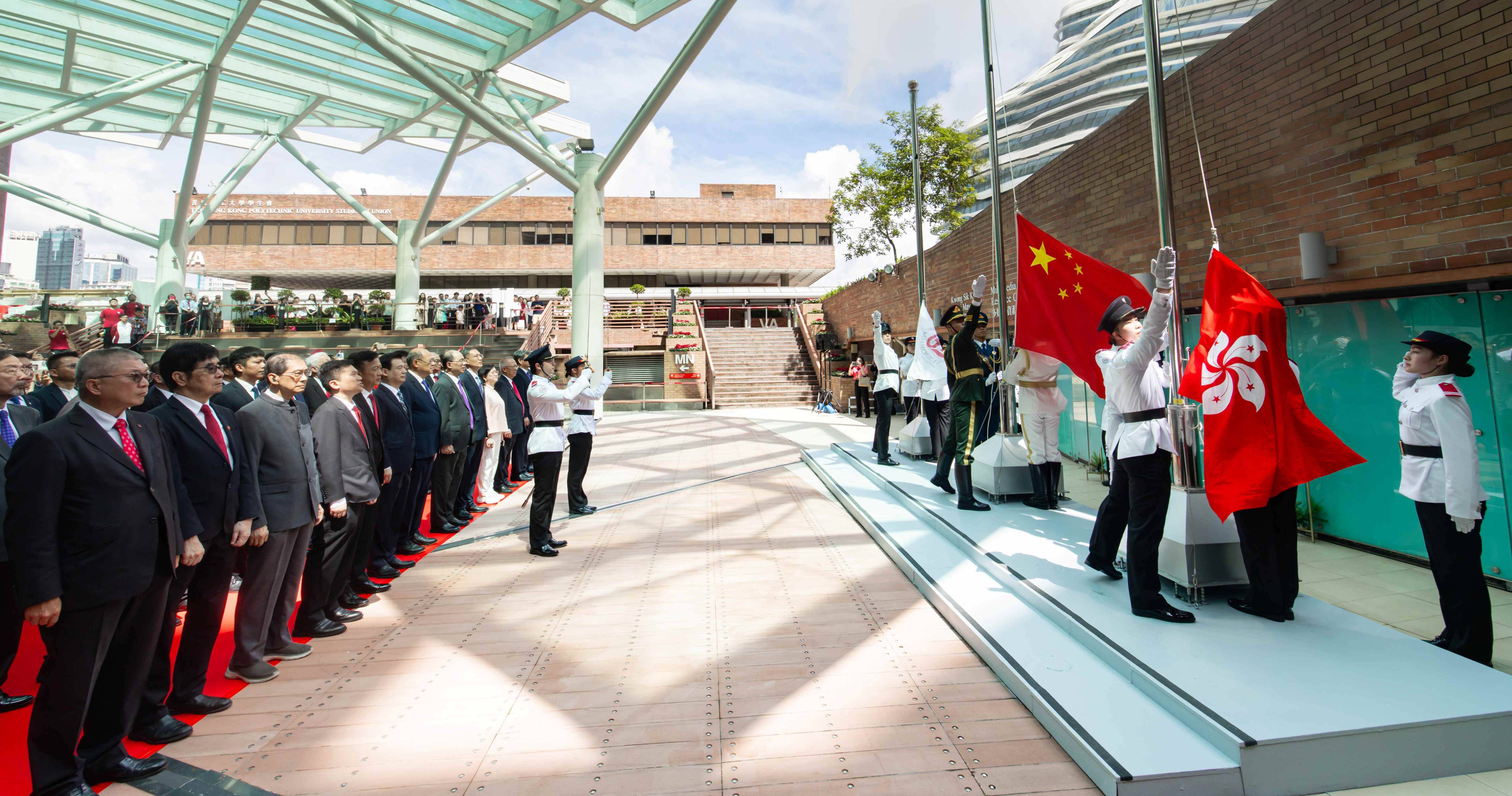 PolyU holds flag-raising ceremony to celebrate 29th anniversary of establishment of the HKSAR