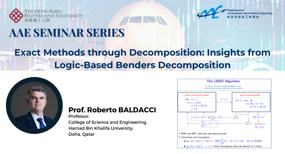 Seminar event image  Prof Roberto Baldacci