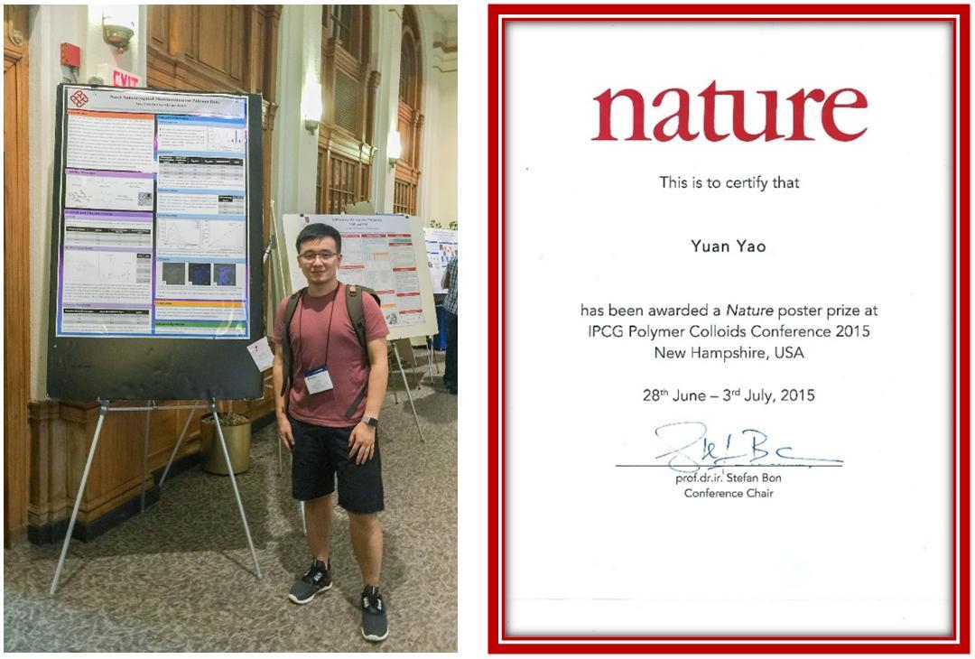 ABCT Postgraduate awarded the Nature Poster Prize in the International Polymer Colloids Conference 2