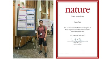 ABCT Postgraduate awarded the Nature Poster Prize in the International Polymer Colloids Conference 2