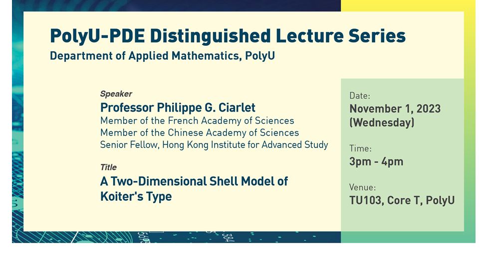 PolyU PDE DL series 2023_Prof Philippe Ciarlet_1 Nov 23_Web banner