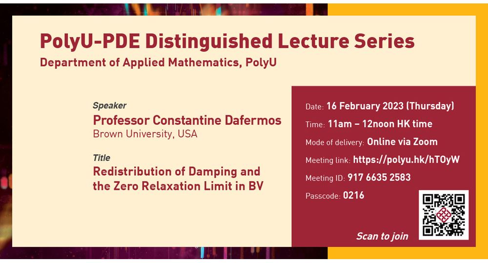PolyU PDE DL series 2023Prof Constatine Dafermos 16 Febweb banner