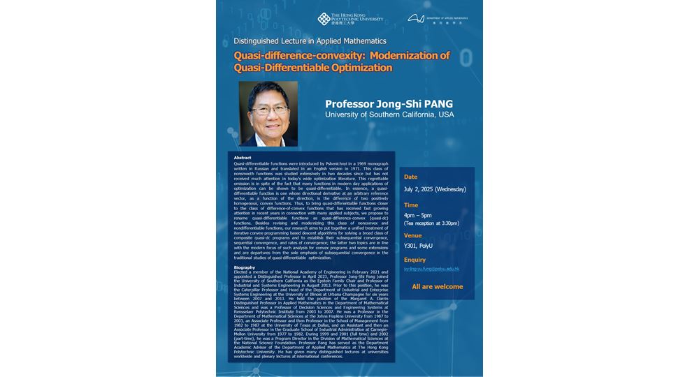 AMA DL in Applied MathProf JongShi Pang2 July 2025