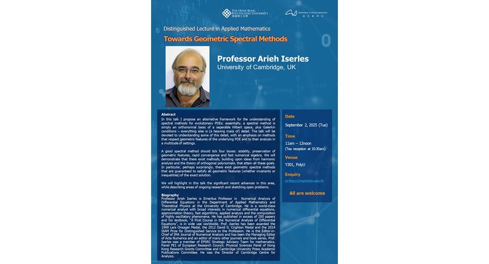AMA DL in Applied MathProf Arieh Iserles2 Sep 2025