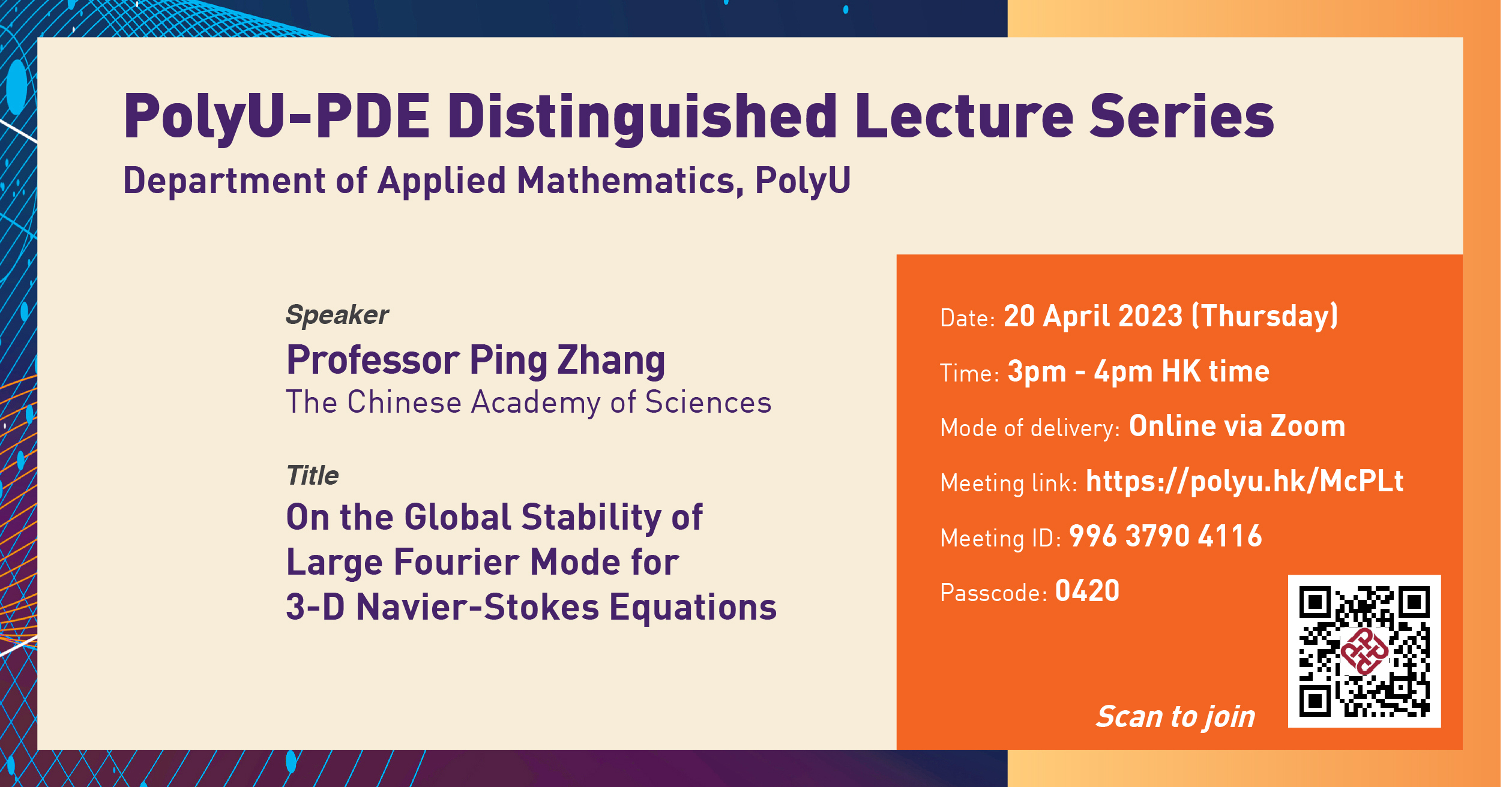 PolyU PDE DL series 2023_Prof Ping Zhang_April 20_webbanner-1
