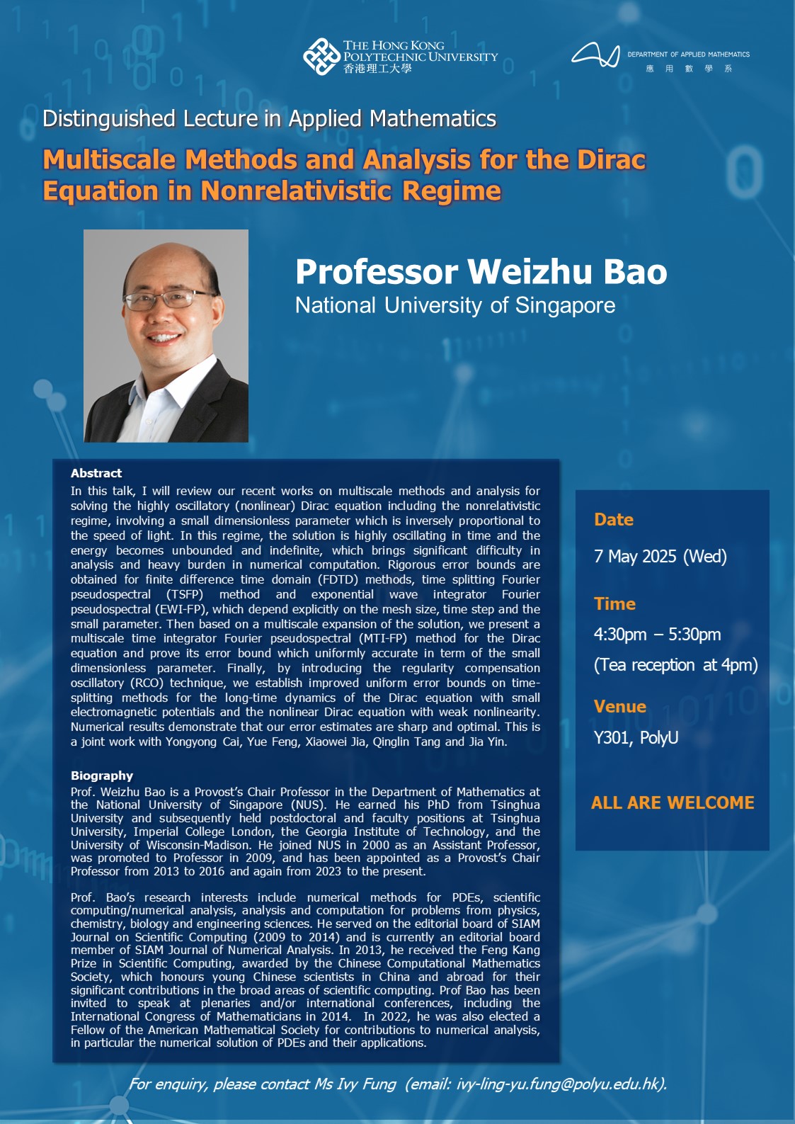 AMA DL in Applied Math_Prof Weizhu Bao_7 May 2025