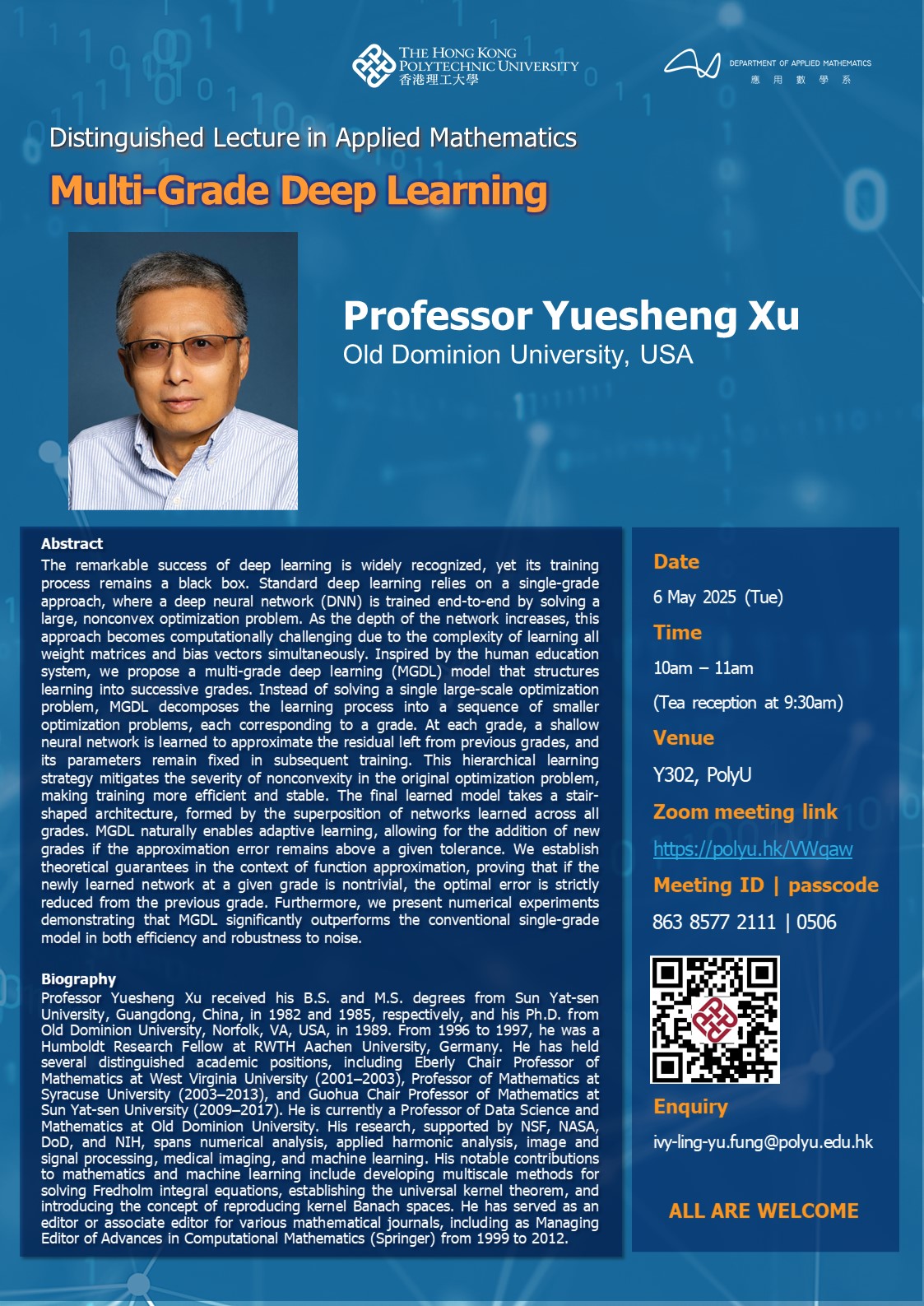 AMA DL in Applied Math_Prof Yuesheng Xu_6 May 2025