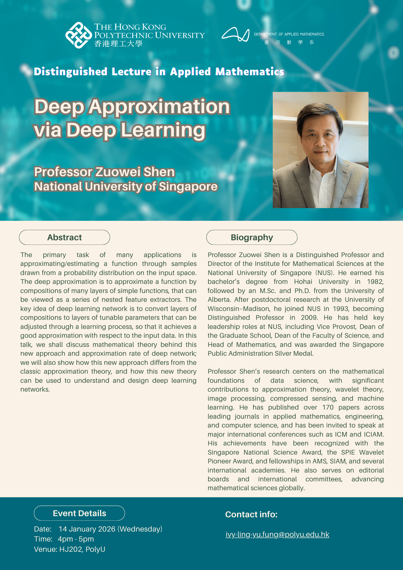 AMA DL by Prof Shen Zuowei 14 Jan 2026