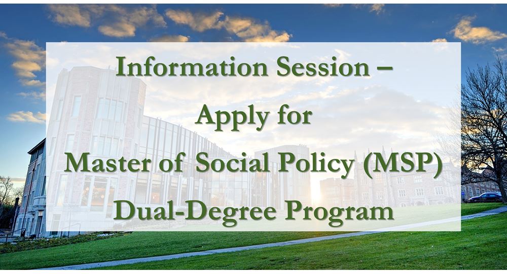 Msp Policy Example Information Session - Apply for the Master of Social Policy (MSP ...