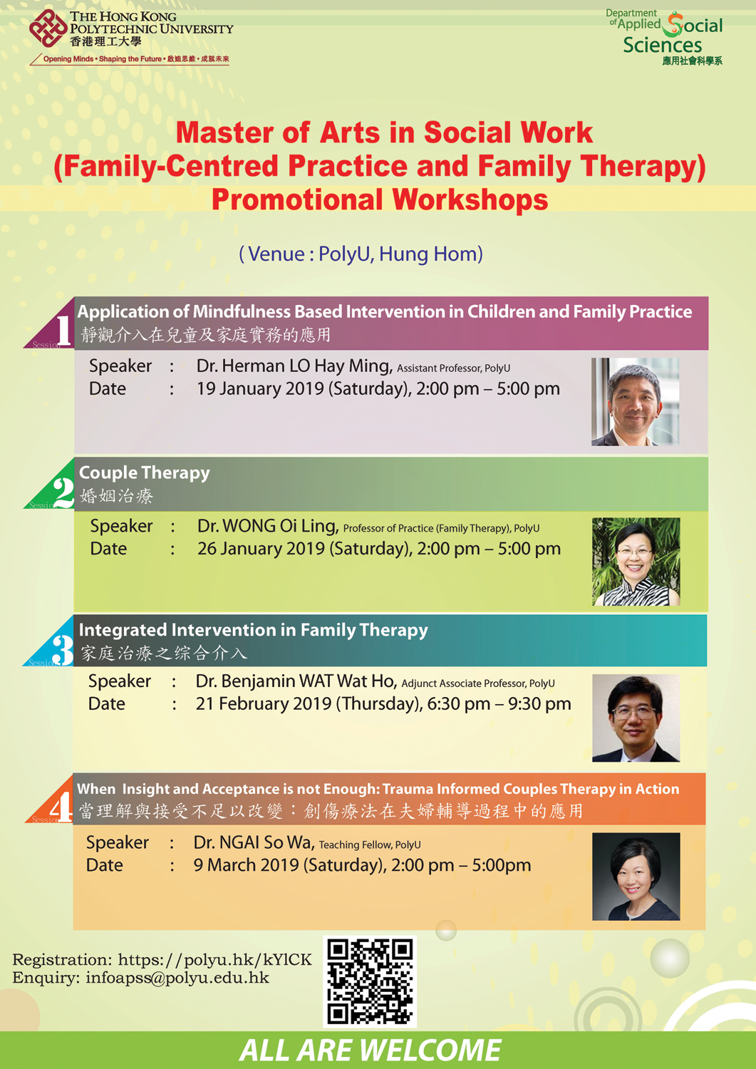 Master of Arts in Social Work Family-Centred Practice and Family Therapy