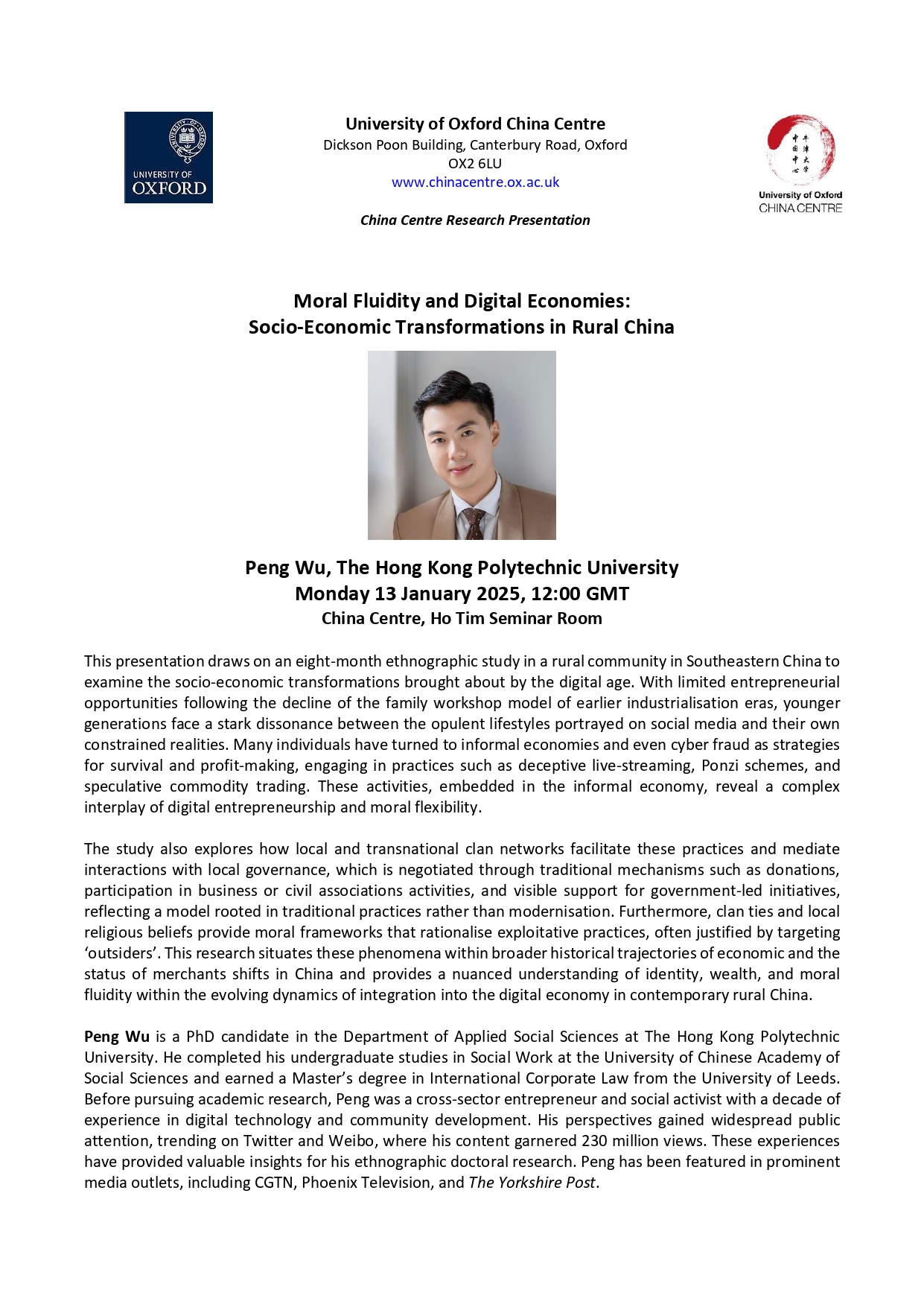 20250127 APSS PhD Student Delivered Talks in Leeds and Oxford_Oxforf talk info