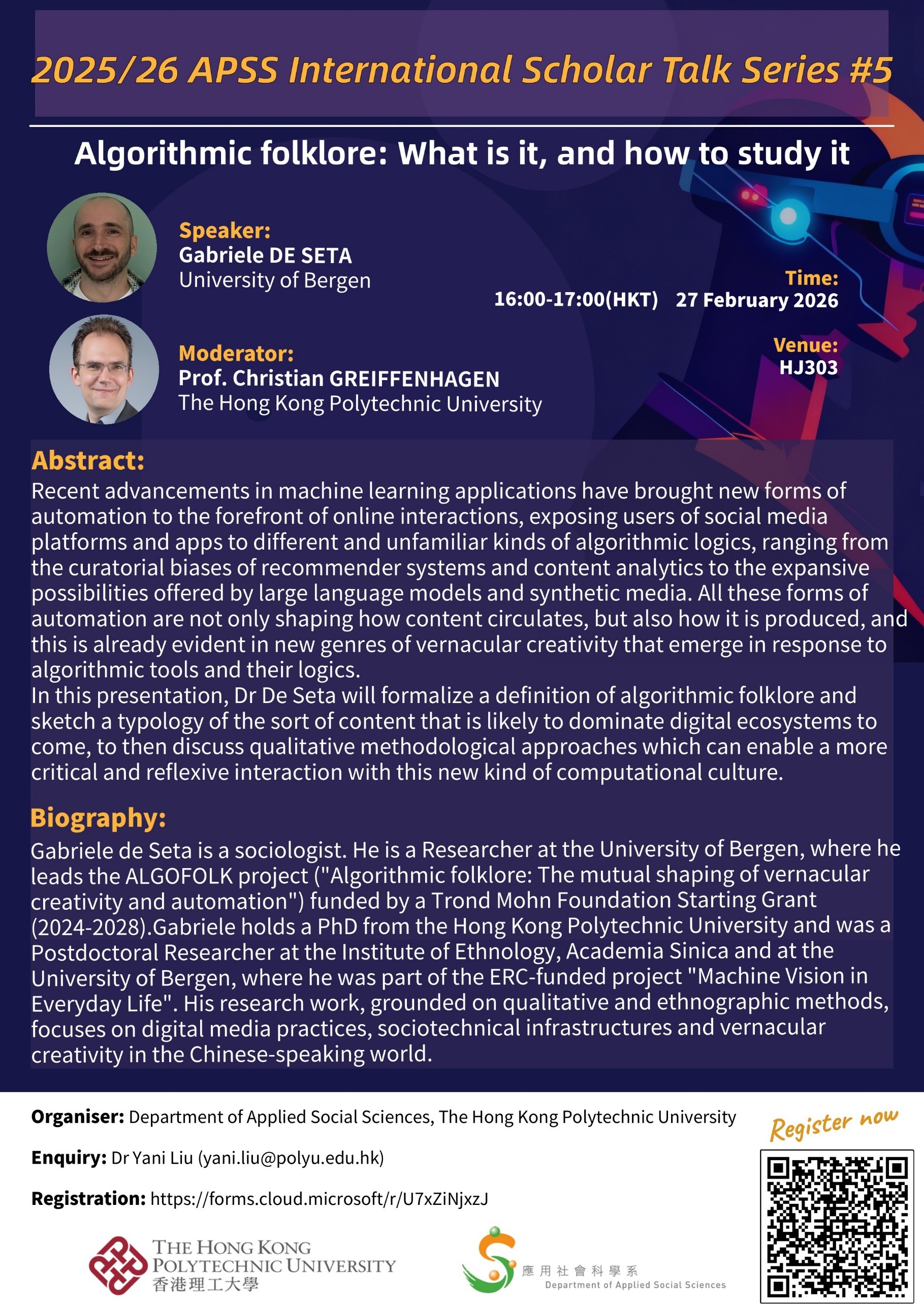 26 APSS International Scholar Talk Series 5