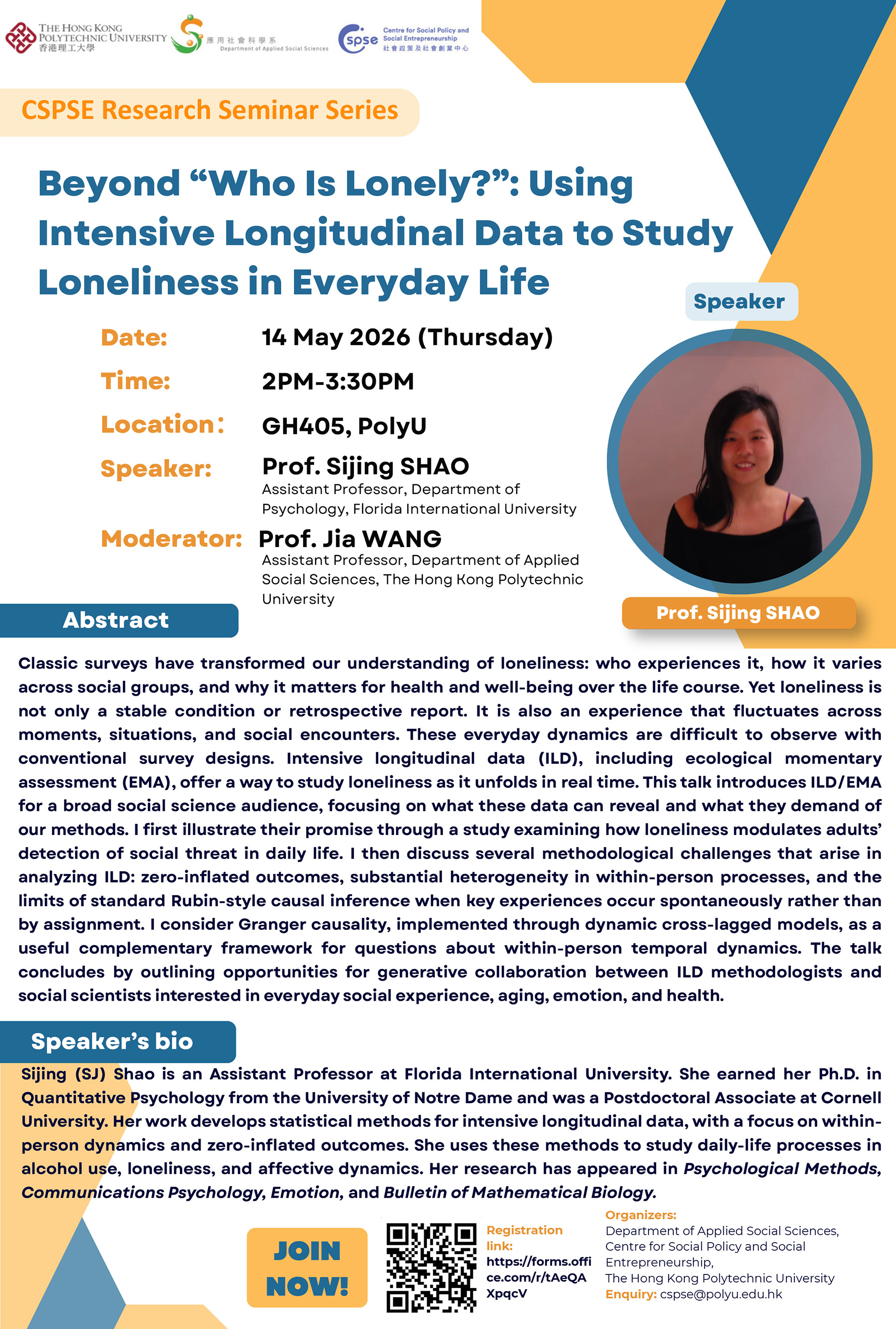 CSPSE research seminar 14 May