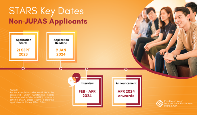POLYU Special Talents Admission Scheme Timeline for Non-JUPAS Applicants