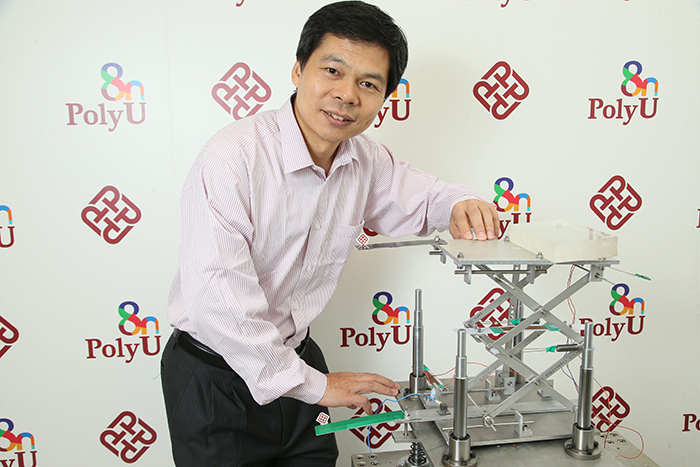 景興建博士參照動物肢體構造研發創新抗振結構，性能及成本效益異常優秀。