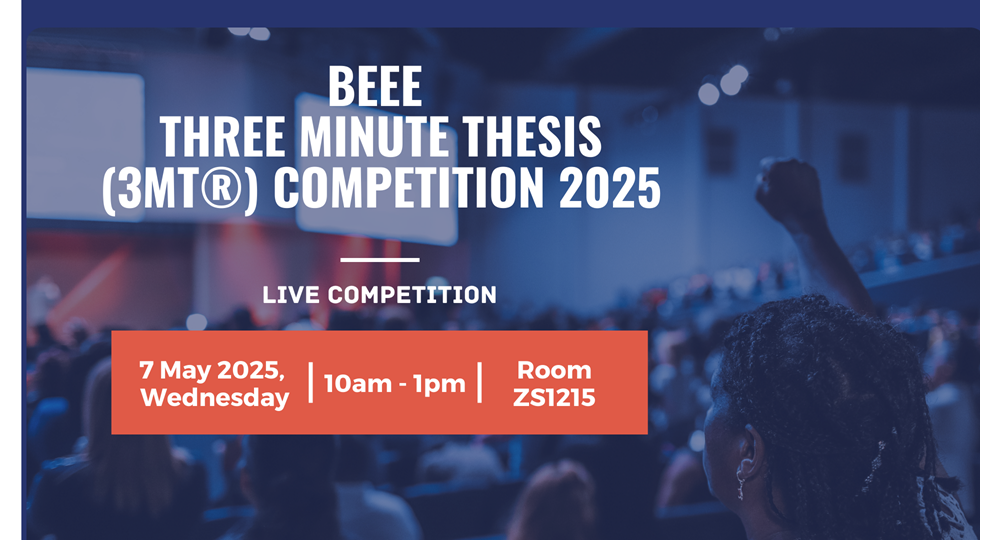 Banner BEEE Three Minute Thesis 3MT Competition 2025