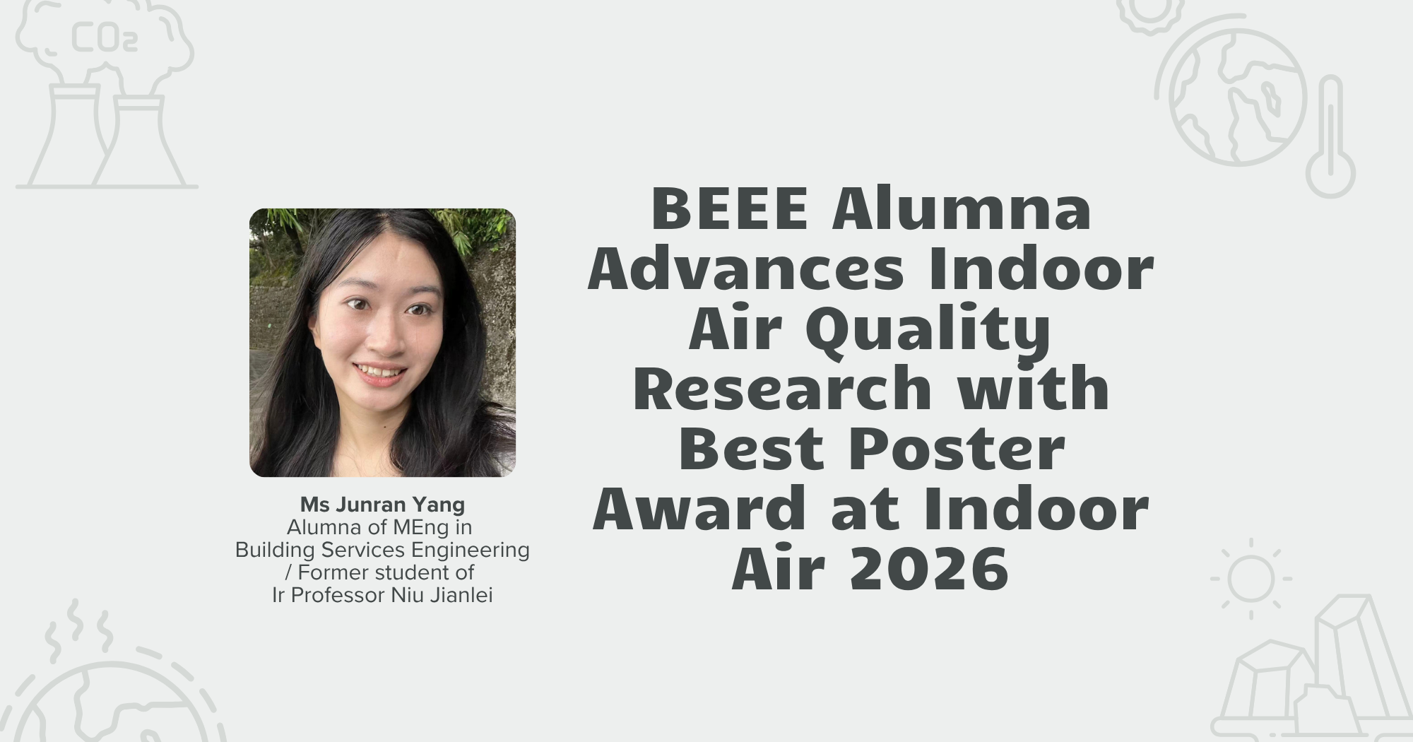 20260630 BEEE Alumna Advances Indoor Air Quality Research with Best Poster Award at Indoor Air 2026