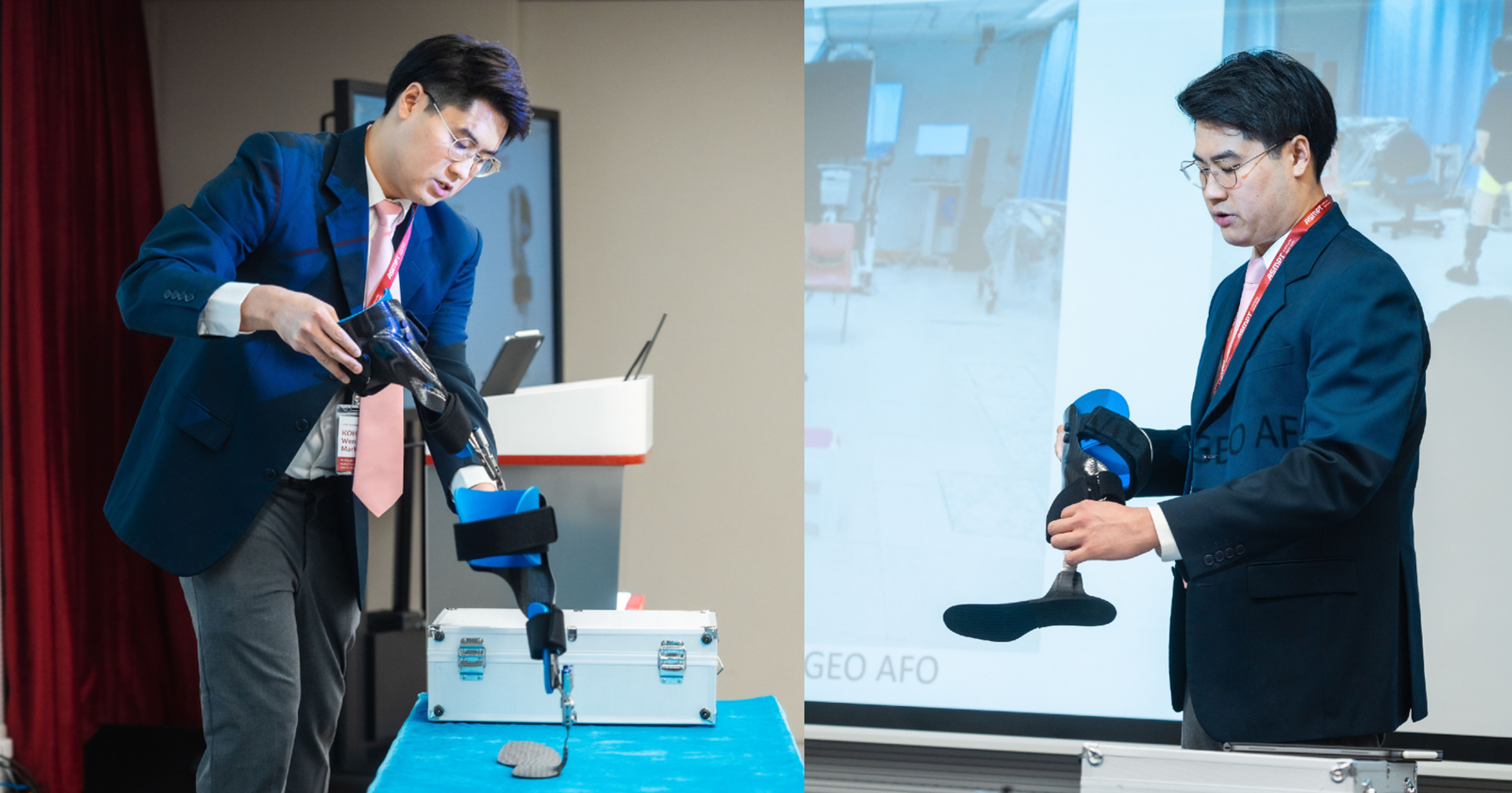Mark showcases his project using prototype