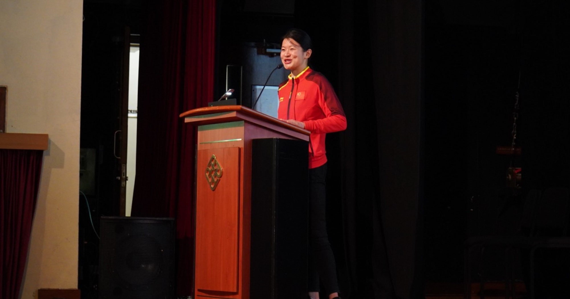 Ms Wang Xin, former Olympic diving gold medalist, current Sports Advisor of RISports and PhD student at PolyU