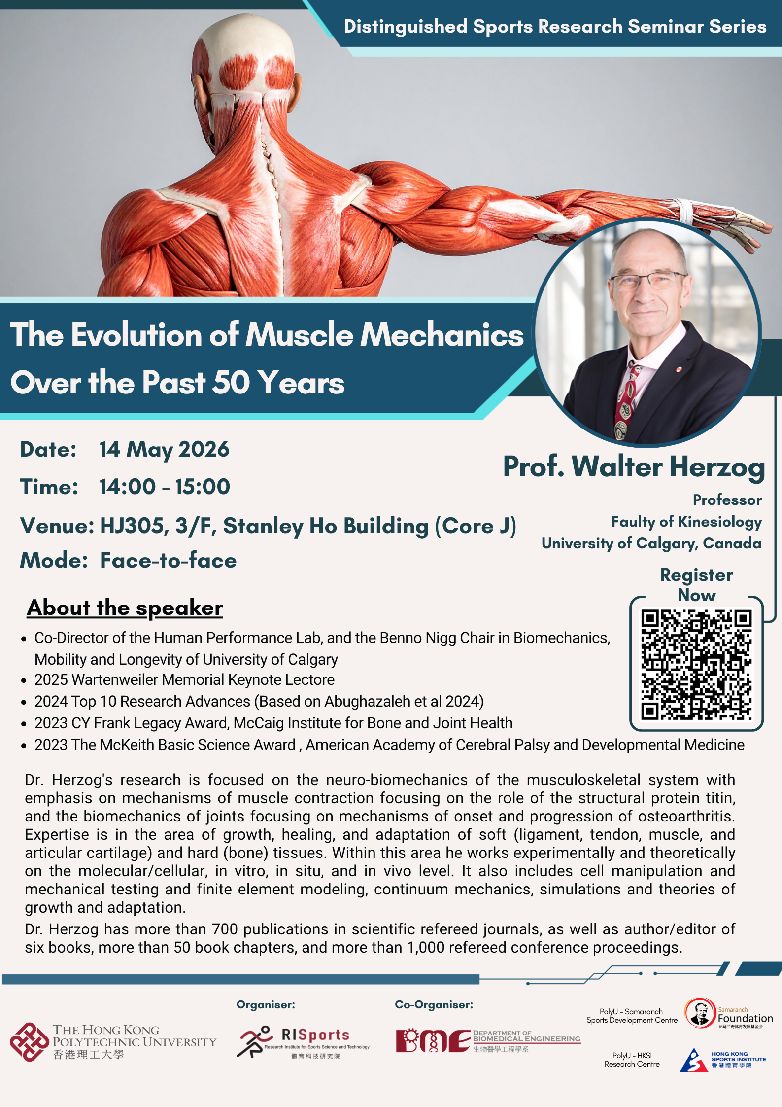 20260514_distinguished lecture by Prof Walter HERZOG_lecture poster