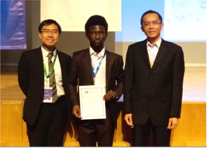 BRE PhD Student Winning the First Prize of Best Student Presentation