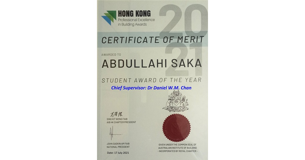 AIBHK Award Certificate 2021MeritAbdullahi Saka2