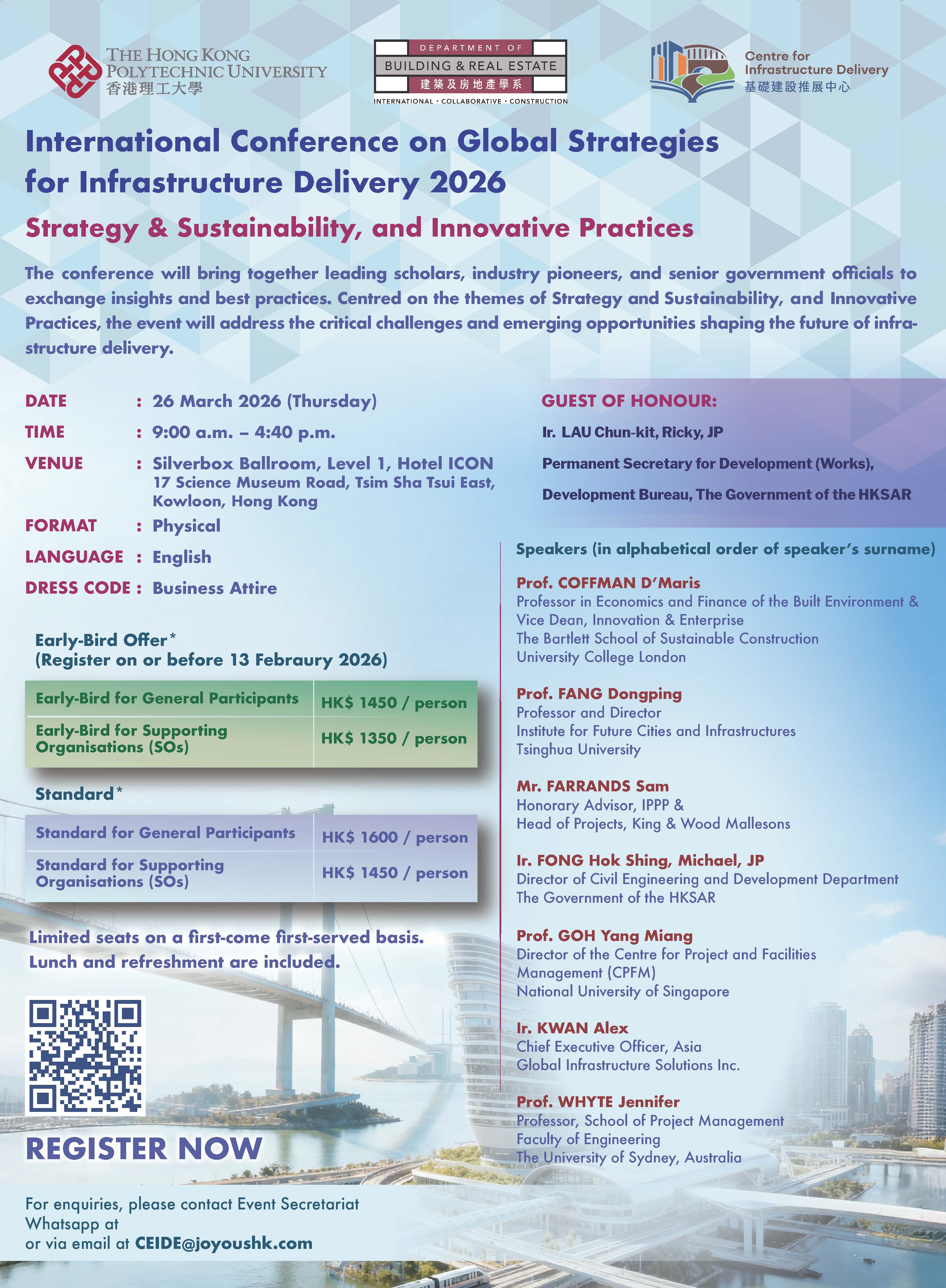 International Conference on Global Strategies for Infrastructure Delivery 2026 flyer