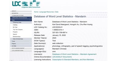20200219_Database of Word Level Statistics