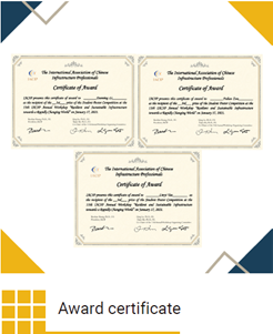 Award certificate