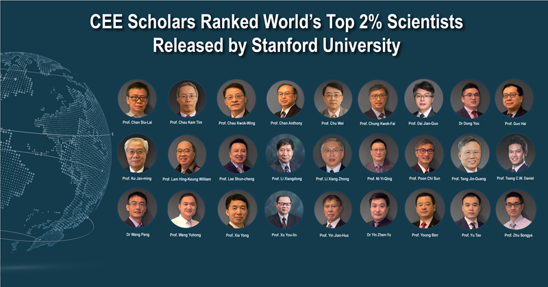 27 CEE scholars are ranked world’s top 2% scientists released by Stanford University