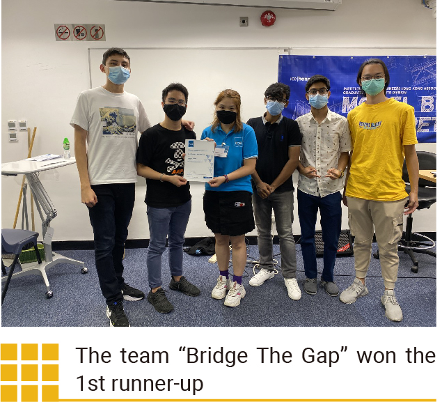 The team “Bridge The Gap” won the 1st runner-up