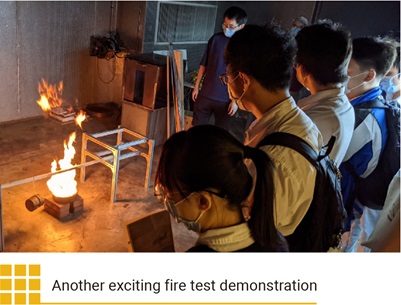 Another exciting fire test demonstration