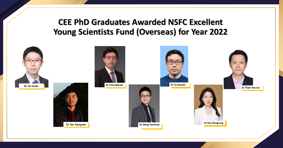 CEE PhD Graduates Awarded NSFC Excellent Young Scientists Fund (Overseas) for Year 2022