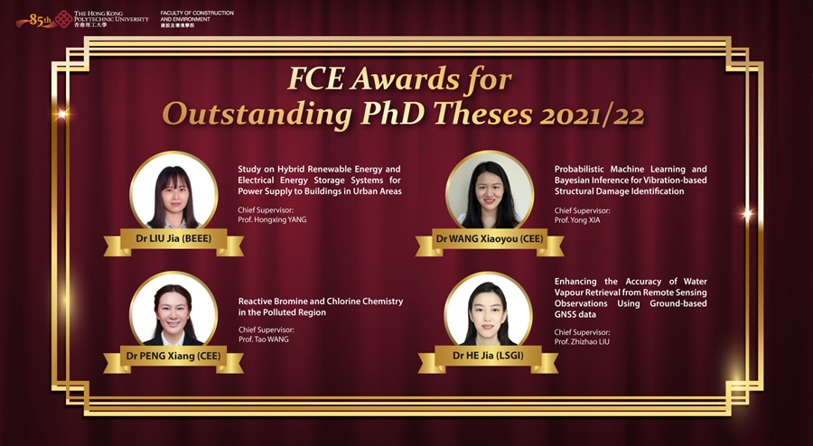 FCE Awards for Outstanding PhD Theses 2021/22