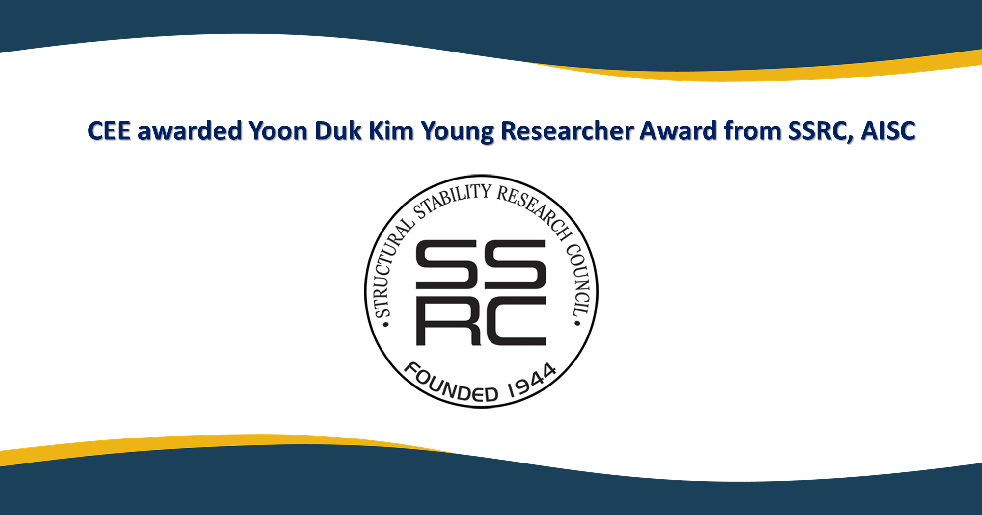Yoon Duk Kim Young Researcher Award from SSRC, AISC
