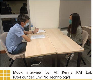 Mock interview by Mr Kenny KM Lok (Co-Founder, EnviPro Technology)
