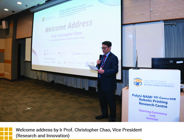 Welcome address by Ir Prof. Christopher Chao, Vice President (Research and Innovation)