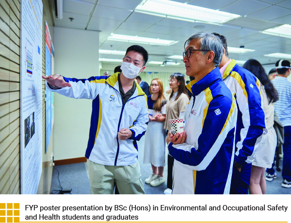 FYP poster presentation by BSc (Hons) in Environmental and Occupational Safety and Health students and graduates