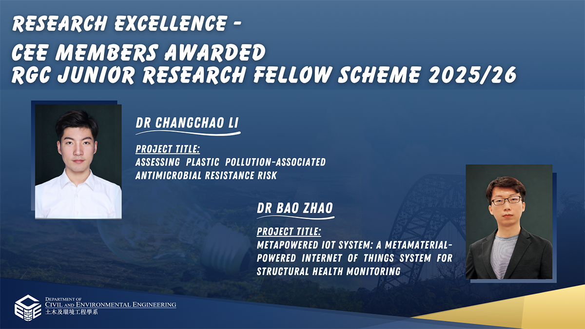 4 CEE Members Awarded RGC Junior Research Fellow Scheme 2025cover